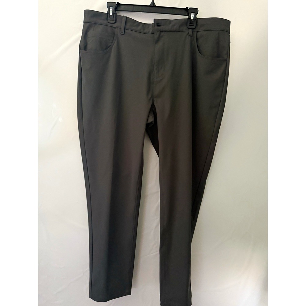 Fabletics The One Pant Men's Gray Slim Fit Stretch Pants 38x32 Pockets